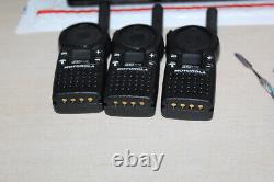 Lot Of 3Motorola CLS1110 Two-Way Radios with Battery Charger Belt Clip