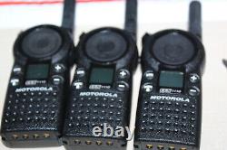 Lot Of 3Motorola CLS1110 Two-Way Radios with Battery Charger Belt Clip