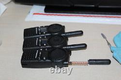 Lot Of 3Motorola CLS1110 Two-Way Radios with Battery Charger Belt Clip