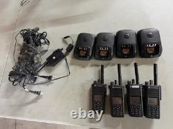 Lot Of 4 Motorola XPR7550E UHF two Way Handheld Radio 403-512MHZ