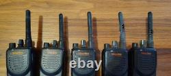 Lot Of 5 Mag One By Motorola BPR40 2-Way Radios With Charging Stations- Used