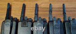Lot Of 5 Mag One By Motorola BPR40 2-Way Radios With Charging Stations- Used