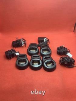 Lot Of 5 Motorola Two-Way Radio Charger HCTN4001A MPN with Power Adapter