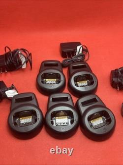Lot Of 5 Motorola Two-Way Radio Charger HCTN4001A MPN with Power Adapter