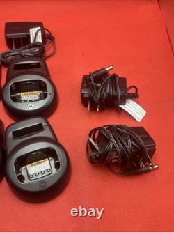 Lot Of 5 Motorola Two-Way Radio Charger HCTN4001A MPN with Power Adapter