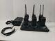 Lot Of 6 Motorola Cp200d, Aah01qdc9jc2an, Handheld Two-way Uhf Radio With Dock