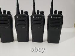 Lot Of 6 Motorola CP200d, AAH01QDC9JC2AN, Handheld Two-way UHF Radio With Dock