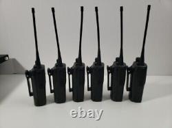 Lot Of 6 Motorola CP200d, AAH01QDC9JC2AN, Handheld Two-way UHF Radio With Dock
