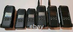 Lot Of 6 Motorola DTR700 DTR 700 Digital Two Way Radios And Chargers