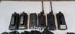 Lot Of 6 Motorola DTR700 DTR 700 Digital Two Way Radios And Chargers