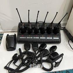 Lot Of 6 Motorola XTS5000R H18UCF9PW6AN 700/800MHz Two Way Radios Charger Mic