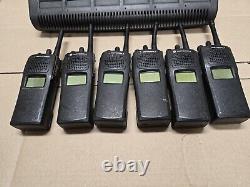 Lot Of 6 Motorola XTS 2500 VHF 136-174 MHz Two Way Radio H46KDD9PW5BN Charger