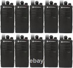 Lot of 10 Motorola RDV5100 5Watt 10 Channel VHF Two Way Radios WithChargers