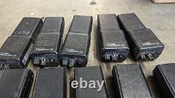 Lot of 11 Motorola P43QLC20B2AA P110 Black Handheld Two Way Radio For Parts