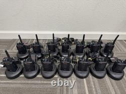 Lot of 14 Mag One Motorola BPR40 8CH Charger Two-Way Radio withCHARGE BASE READ