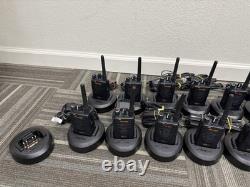 Lot of 14 Mag One Motorola BPR40 8CH Charger Two-Way Radio withCHARGE BASE READ