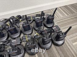 Lot of 14 Mag One Motorola BPR40 8CH Charger Two-Way Radio withCHARGE BASE READ
