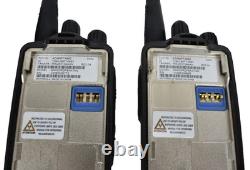 Lot of 2 Motorola CP185 Two Way Radio with Chargers Batteries UHF AAH03 TESTED