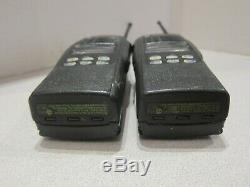 Lot of 2 Motorola HT1250 LS+ 403-470MHz UHF 4W Two Way Radio AAH25RDH9DP5AN