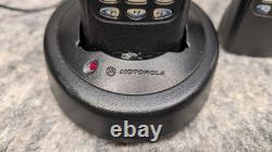 Lot of 2? Motorola HT1250 VHF Two-Way Radios AAH25KDF9AA5AN & Charging Base