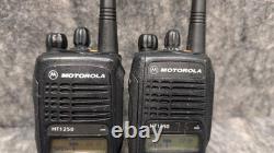 Lot of 2? Motorola HT1250 VHF Two-Way Radios AAH25KDF9AA5AN & Charging Base