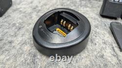 Lot of 2? Motorola HT1250 VHF Two-Way Radios AAH25KDF9AA5AN & Charging Base