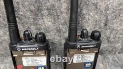 Lot of 2? Motorola HT1250 VHF Two-Way Radios AAH25KDF9AA5AN & Charging Base