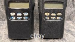 Lot of 2? Motorola HT1250 VHF Two-Way Radios AAH25KDF9AA5AN & Charging Base
