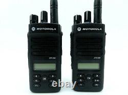 Lot of 2 Motorola MOTOTRBO 3500 UHF Two Way Portable Radios AAH02RDH9JA2AN