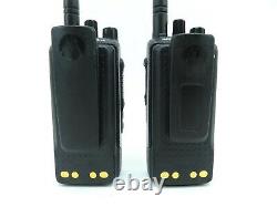 Lot of 2 Motorola MOTOTRBO 3500 UHF Two Way Portable Radios AAH02RDH9JA2AN