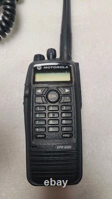 Lot of 2 Motorola XPR6580 2 Way Radio Walkie Talkie with Battery-Mic-Charger