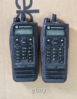 Lot of 2 Motorola XPR 6550 AAH55QDH9LA1AN UHF Digital Two-Way Radio