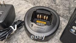 Lot of 3? Motorola HT1250 VHF Two-Way Radios AAH25KDF9AA5AN & Charging Base