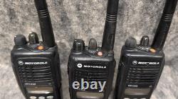 Lot of 3? Motorola HT1250 VHF Two-Way Radios AAH25KDF9AA5AN & Charging Base