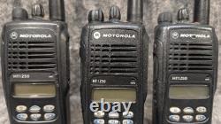 Lot of 3? Motorola HT1250 VHF Two-Way Radios AAH25KDF9AA5AN & Charging Base