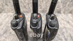 Lot of 3? Motorola HT1250 VHF Two-Way Radios AAH25KDF9AA5AN & Charging Base