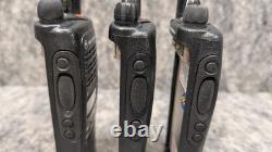 Lot of 3? Motorola HT1250 VHF Two-Way Radios AAH25KDF9AA5AN & Charging Base