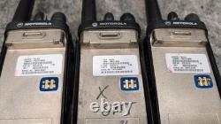 Lot of 3? Motorola HT1250 VHF Two-Way Radios AAH25KDF9AA5AN & Charging Base