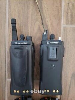 Lot of 4 Motorola HT1250 UHF 450-512MHz Two-Way Radio AAH25SDF9AA5AN Untested