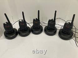 Lot of 5 Motorola BPR40 Two Way Radio with 5 Charger AAH84RCS8AA1AN Tested