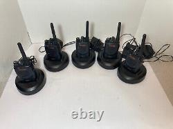Lot of 5 Motorola BPR40 Two Way Radio with 5 Charger AAH84RCS8AA1AN Tested