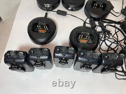 Lot of 5 Motorola BPR40 Two Way Radio with 5 Charger AAH84RCS8AA1AN Tested A6