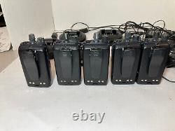 Lot of 5 Motorola BPR40 Two Way Radio with 5 Chargers AAH84RCS8AA1AN Tested A5