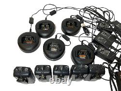 Lot of 5 Motorola BPR40 Two Way Radio with 5 Chargers AAH84RCS8AA1AN Tested A5
