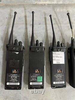 Lot of 5 Motorola HT1000 Walkie Talkies with Charging Station UNTESTED AS IS