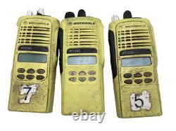 Lot of 6 MOTOROLA HT1250 UHF 403-470 MHz Police Fire EMS Two-Way Radios -Grade D