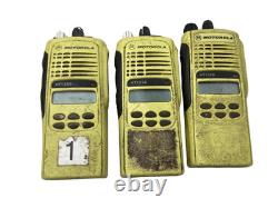 Lot of 6 MOTOROLA HT1250 UHF 403-470 MHz Police Fire EMS Two-Way Radios -Grade D