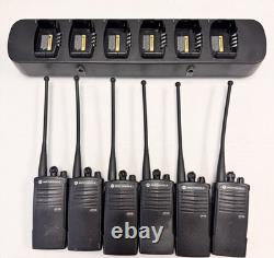 Lot of 6 Motorola CP110 UHF 2CH 2W Two Way Radios H96RCC9AA2AA withBatteries