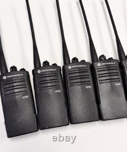 Lot of 6 Motorola CP110 UHF 2CH 2W Two Way Radios H96RCC9AA2AA withBatteries
