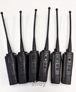 Lot of 6 Motorola CP110 UHF 2CH 2W Two Way Radios H96RCC9AA2AA withBatteries